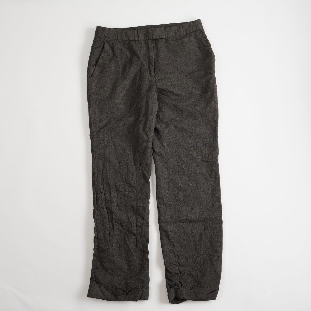 346 Brooks Brothers Caroline Fit 100% Wool Pants Lined Cuffed Women Size 6 32x30